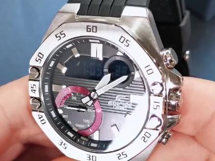 欧8 金属八角赛车风!似火热情,真爱永恒,卡西欧ECB-10YP-1A 实物开箱#卡西欧edifice #卡西欧手表