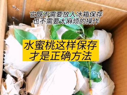 水蜜桃怎样保存时间久?方法来了打开看看吧#水蜜桃桃子 #桃子#桃子保存方法 @抖音热点