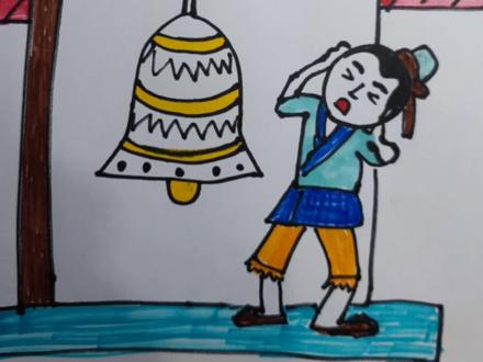 成语故事 简笔画《掩耳盗铃》,比喻自欺欺人!#儿童简笔画 #儿童简笔画 #想画就画 #一起学画画 #画画使我快乐 #好玩z就对了 #乱涂乱画系列