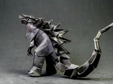 哥斯拉:身体+腿部#折纸 #手工折纸 #手工