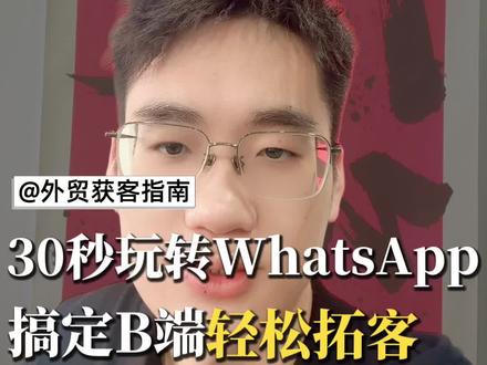 30秒教你用WhatsApp开发B端客户 #外贸 #外贸出口 #外贸社媒 #外贸获客