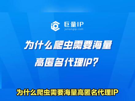 爬虫为什么需要海量高匿名http代理ip? #http代理 #代理ip #ip地址 #匿名ip