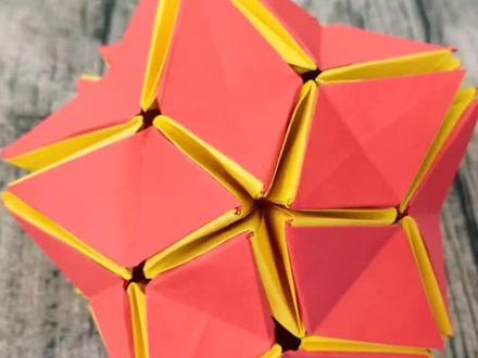 💥爆炸球,手工折纸花球#创意手工#手工折纸#创意美术