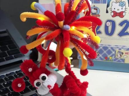 扭扭棒烟花小蛇教程2 没关系 我那心灵手巧的闺蜜会给我做的#手工diy #扭扭棒