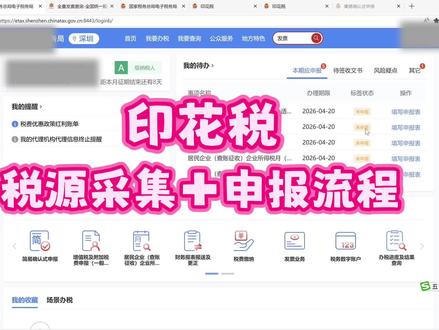印花税税源采集和申报详细流程,会计新手看❤️#会计小白 #印花税申报 #会计实操 #零基础学会计 #印花税