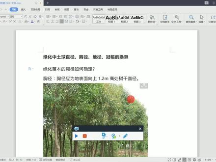 绿化中土球直径、胸径、地径、冠幅的换算!