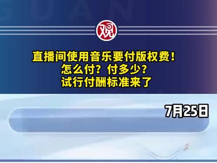 直播间使用音乐要付版权费!怎么付?付多少?试行付酬标准来了