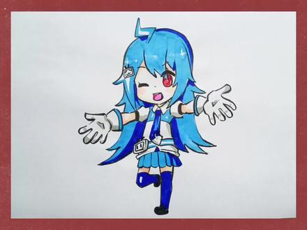 哔哩哔哩22娘绘画教程#画画#哔哩哔哩 #22娘 #绘画教程 #可爱