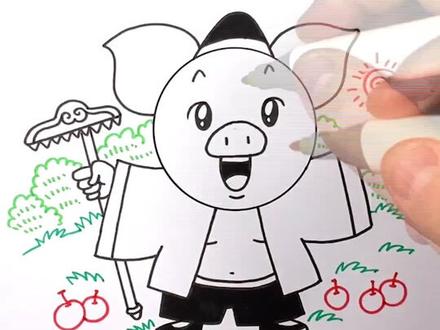 曲洲老师画卡通:猪八戒,你知道他使用的是什么武器吗?