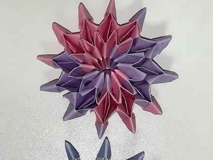 烟花无限翻#手工折纸 #折纸 #折纸教程 #折纸无限翻