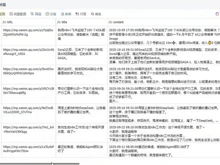 自动抓取公众号数据+AI分析爆款密码!多维表格进阶用法 你是否也为公众号数据分析而头疼?手动复制粘贴文章数据和标签太耗时?这次教你用多维表格+AI,自动抓取公众号文章的阅读、点赞、在看等数据,还能智能打标签,帮你快速分析爆款规律!
🔧 本视频涵盖:
1️⃣ 如何通过接口自动获取公众号文章数据
2️⃣ 利用多维表格AI字段,自动为文章打标签
3️⃣ 整体分析多篇文章数据,挖掘爆款密码
4️⃣ 结合n8n工作流,实现全自动数据分析流程
不管你是内容创作者、运营人,还是数据分析爱好者,这个方法都能帮你提升效率!
①文字版指引请看个人Blog,链接:https://duntools.com/base-wechat-data/
②更多更详细的自动化流程教程,详见小报童专栏,链接:
https://xiaobot.net/post/01e5856b-5816-4de7-a9f4-e4f9437f92af
#公众号数据分析 #多维表格教程 #爆款文章分析 #飞书多维表格 #n8n工作流