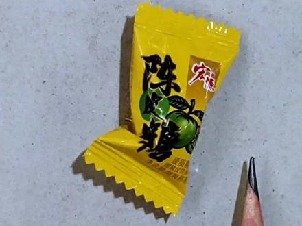 妹妹和姐姐画的陈皮糖,你喜欢谁画的? #画画教程#彩铅手绘#立体画