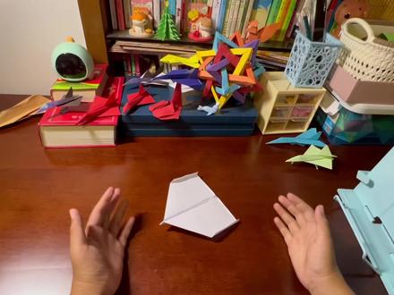 飞得很久的驭风者XT·冰川之蓝滞空机!红心亮起来!#折纸教程 #做手工我是认真的