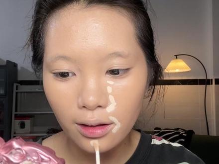黄黑皮扁平脸来化这个甜心感亚裔妆 #新手化妆教程 #分享妆容 #亚裔妆#黄黑皮#遮瑕液