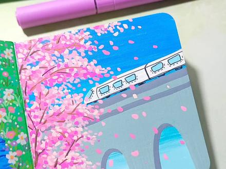 抬头看,列车开往那春天,是樱花树下的浪漫!
画本📒: 虹间 漫记
画笔🖍: 初描丙烯马克笔
👀@小小卡拉米
#画画 #列车 #樱花 #零基础学画画 #初描丙烯马克笔