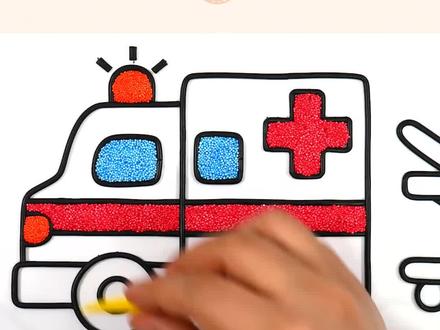 今天画小小救护车,感谢医生护士的辛苦付出~ #护士节 #简笔画 #画画 @抖音青少年