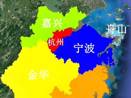 #美丽浙江 嘉兴市原来这么大,杭州这么小……#地图 #历史