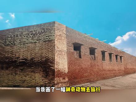 给小动物们画一趟专列,一起快乐出发吧#墙绘 #壁画师 #创作灵感 #火车 #动物趣事