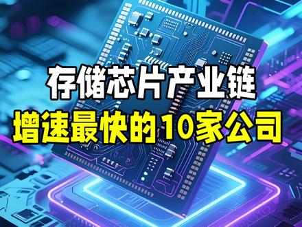存储芯片产业链,一季度业绩增长最快的10家公司! #存储芯片 #芯片 #半导体 #科技