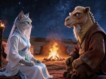 流金谷恩仇录续集 | 第4集:新商道风云,商道·结盟。 老驼跪地喊“少主”,明月却说:商队里有叛徒…最后那个黑影是谁! #中东局势 #波斯猫 #ai创作浪潮计划 #波斯猫白鹰盟对峙 #流金谷恩仇录