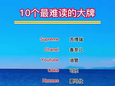这10个品牌你会读几个?#英语启蒙 #小学英语 #英语口语