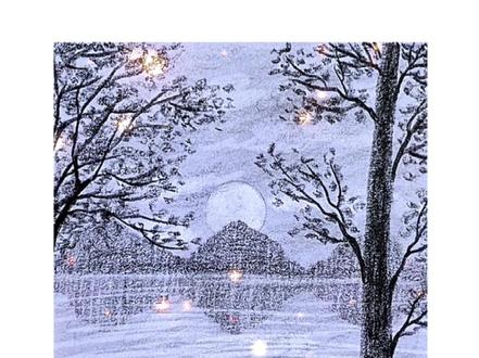 别再说风景画难了!一分钟,让你惊艳所有人#零基础学画画 #绘画过程分享 #画画其实很简单 #简笔画 #创作灵感