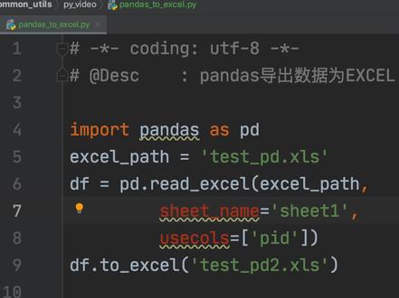 2行代码实现EXCEL读取和导出 #pandas #python每日一技