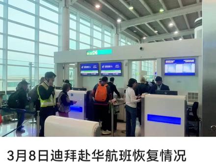 迪拜国际机场恢复运营后,滞留中东的游客陆续回家!(记者:陈爱平、周心怡)