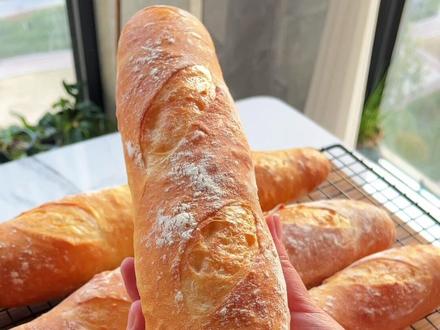 超适合家庭版做法的法棍面包 #烘焙 #法棍面包