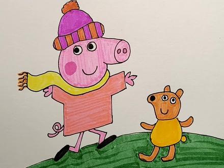 简笔画大全#简笔画小猪佩奇#画画 #动画#一起学画画