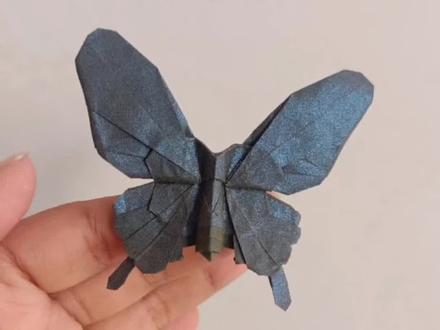 全网首发,一张纸折的凤尾蝶#上热门 #折纸