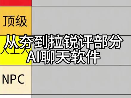 从夯到拉锐评部分AI聊天软件
AI恋人方向
纯个人观点#ai恋人 #DeepSeek #破次元恋人 #豆包 #女性向