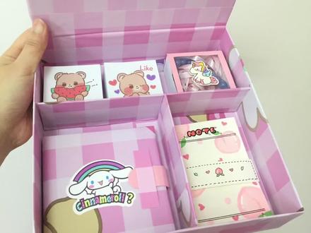 【弦の手工】自制手帐套盒/抽拉式云朵胶带/透明礼物盒/方方本/水果便签