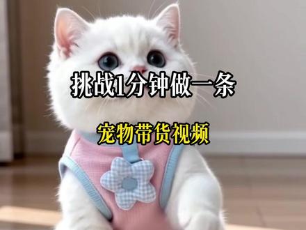 宠物带货视频,不用拍摄,不用剪辑,用AI制作,一分钟轻松搞定,保姆级教程,小白也能快速制作 #宠物带货 #宠物博主 #宠物模特 #宠物话题 #AI视频