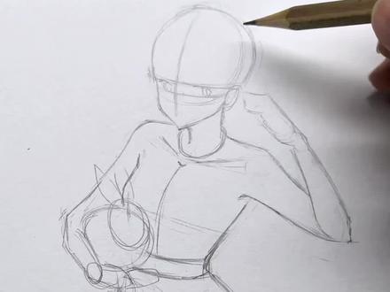 古风配蓝色头发不好看 #绘画 #二次元 #oc #中秋节