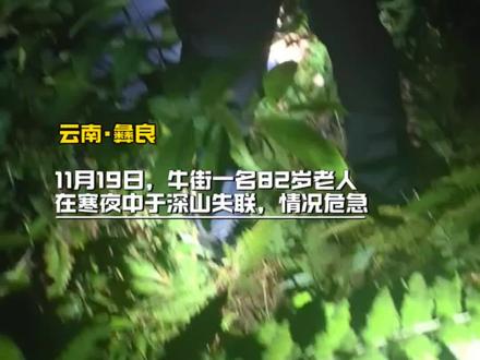 牛街民警深夜搜山,成功找到走失的82岁老人。