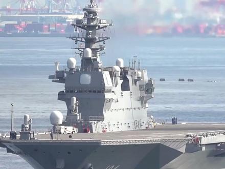 改装完成后的日本DDH-184“加贺号”海试#军迷发烧友