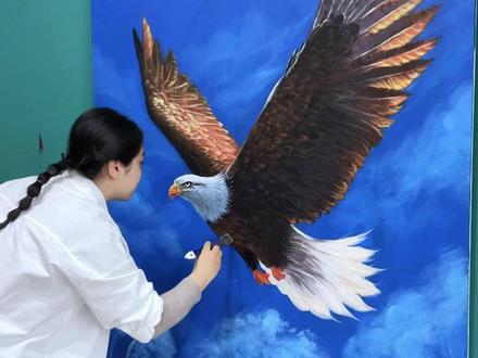 画一只神采奕奕的飞鹰🦅!#画画原来这么简单