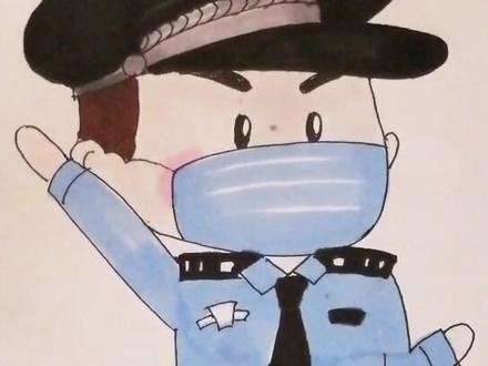 #画画 #每日一画 #可爱情侣头像 #口罩 警察情侣头像,男生版要不要学起来呀,女生版敬请期待