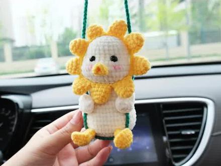 #秋千鸭 车挂视频编织教程,此段讲解身体部位的R1-R2#钩针教程 #手工diy