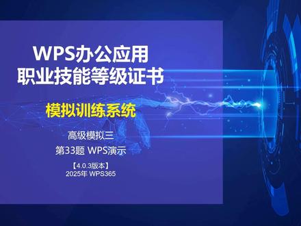 WPS 高级模拟三 33