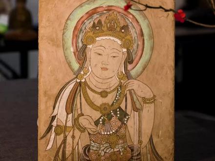 【全教程】传统壁画临摹,敦煌壁画#古壁画 #非遗文化