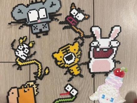 一整天的战利品😍#拼豆图纸 #拼豆diy #拼豆 #十二生肖拼豆 #拼豆日常 不会剪辑的李师傅依旧坚持手搓