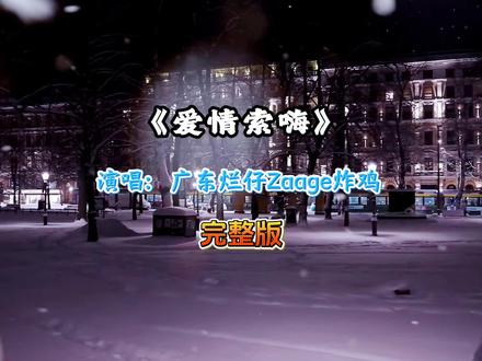 爱情的索嗨 完整版 爱情的索嗨广东烂仔Zaage炸鸡、广东说唱王 #爱情的索嗨#歌曲爱情的索嗨#解忧歌曲