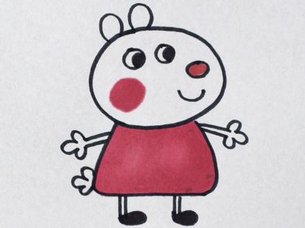 小猪佩奇系列—小羊苏西 #画画 #简笔画 #绘画