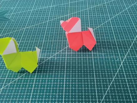 可爱又好玩的折纸小狗,不用剪刀和胶水,一张纸完成