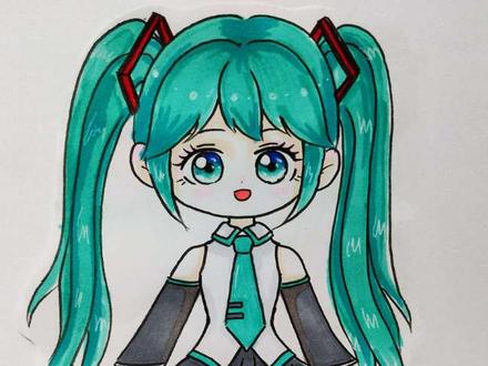 用自己的绘画风格画初音未来,超可爱,零基础的宝贝也可以一起画 #初音未来 #画初音未来 #初音未来简笔画 #画卡通人物 #画动漫人物
