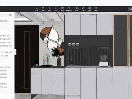 #三维家 中,柜体怎样添加灯带?非常简单,一键生成,不需要来回拖拽灯带调整哦 #全屋定制工厂 #三维家前后端一体化