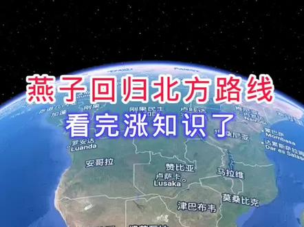 北京雨燕回归北方路线示意图,卫星视角穿越