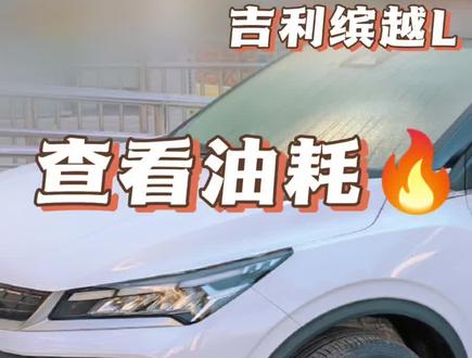 吉利缤越L查看油耗 #吉利汽车#缤越L#油耗